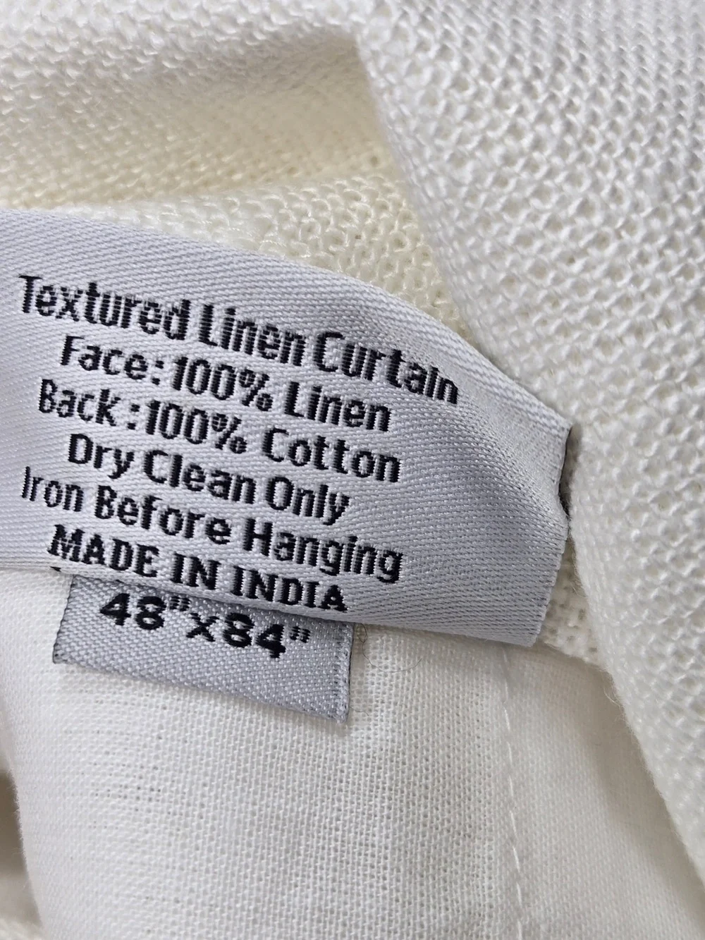 NWT QUINCE Set Of 2 48x84 Heavyweight European Linen Curtains White 0085
